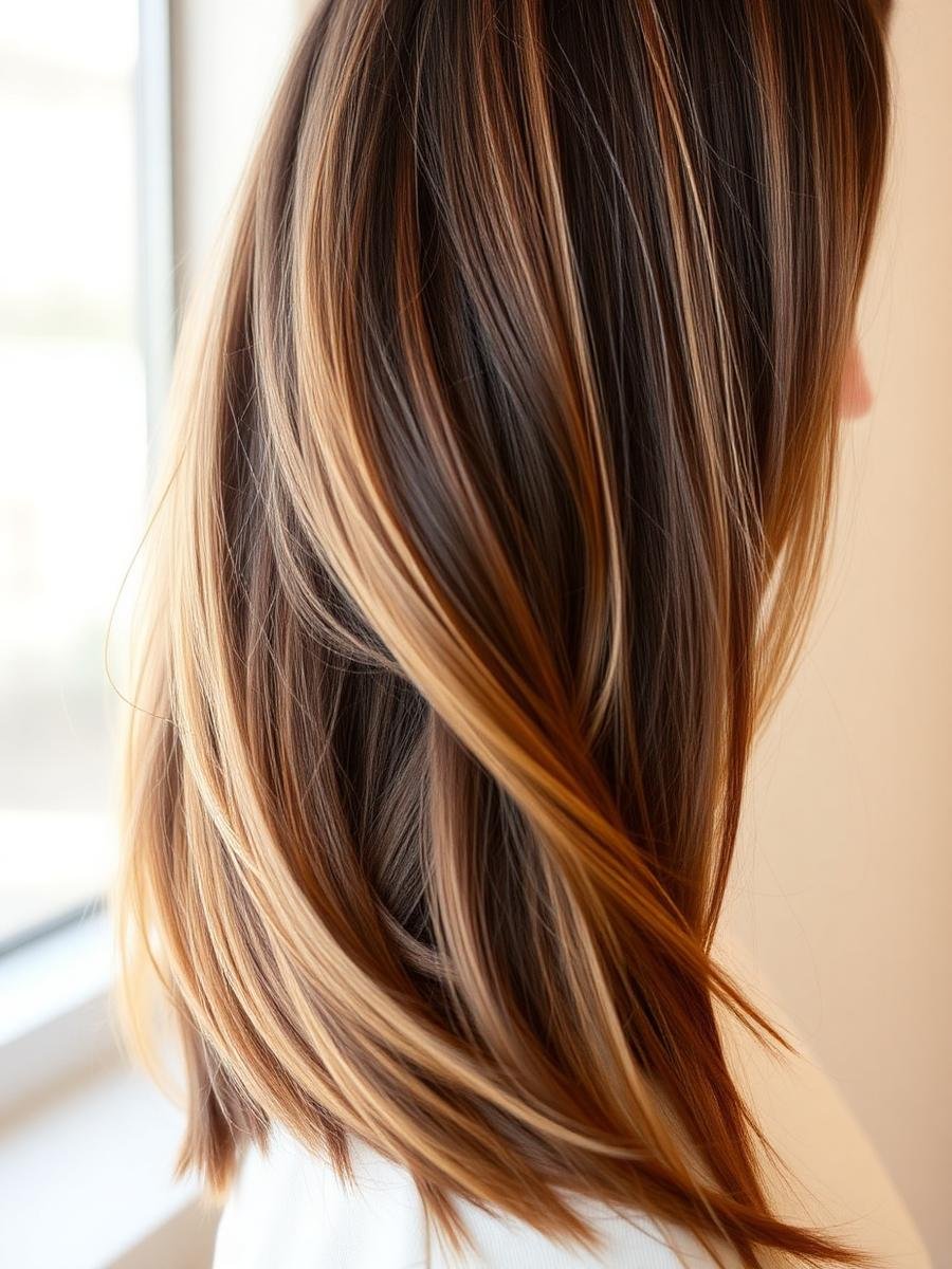 Balayage hair colour result
